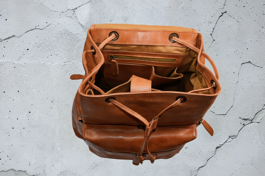 BX Backpack [Large] 100% Cowhide - Saddle